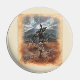 David fights Goliath Pin