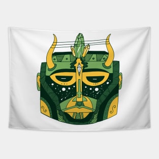 Forrest Green African Mask No 8 Tapestry