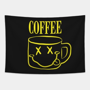 Happy Monday Grunge Coffee Tapestry