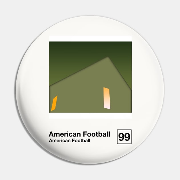 American Football / Minimalist Graphic Artwork Design Pin by saudade