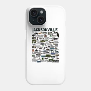 Jacksonville Florida Map Phone Case