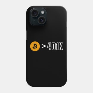 Bitcoin over 401k Phone Case