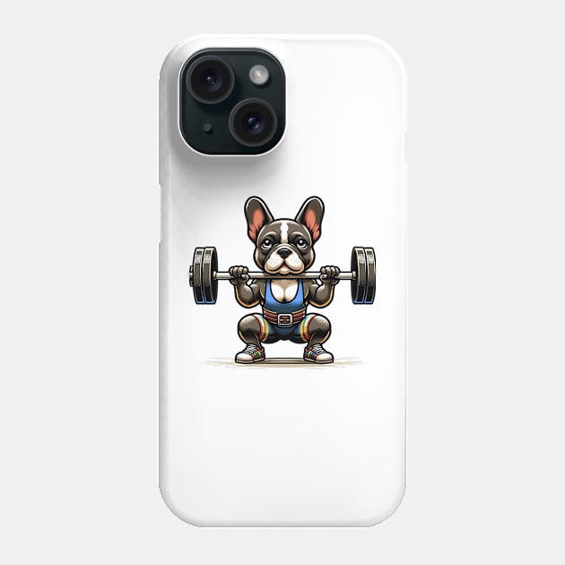 CrossFit Squat Champ: French Bulldog Power Phone Case by Purrformance Wear