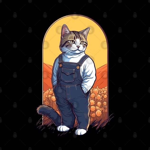 Funny Cat Farmer Meme Cowgirl Cowboy Country by KsuAnn