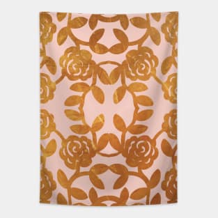 Baroque Floral Pattern Victorian Damask Tapestry