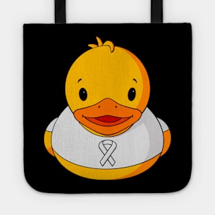 Lung Cancer Awareness Rubber Duck Tote