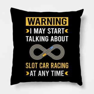 Warning Slot Car Racing Cars Slotcar Slotcars Pillow