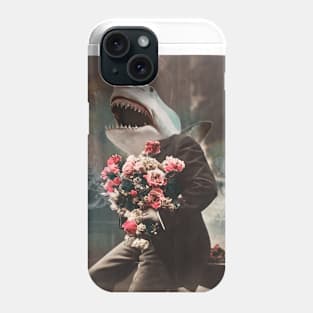 Bruce the shark gentleman old timey Victorian shark portrait Phone Case