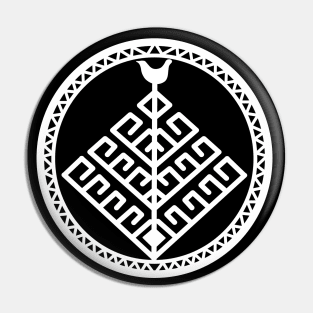 Yggdrasil, the Sacred Ash Tree (White) Pin