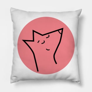 pink fox Pillow