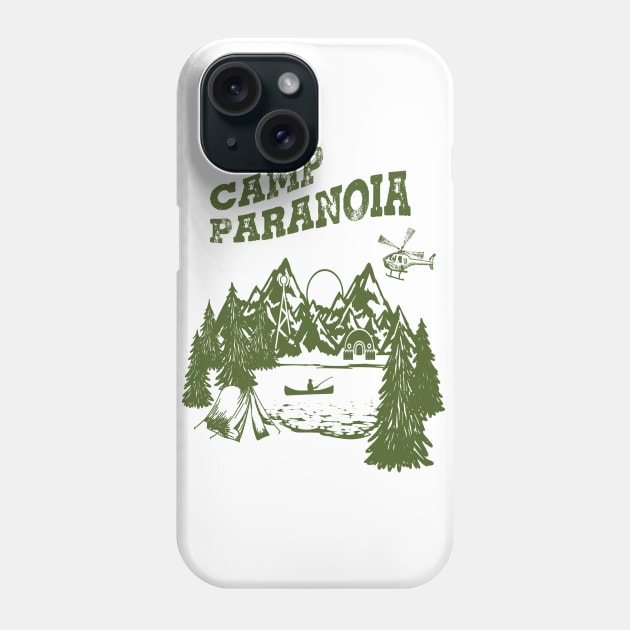 Camp PARANOIA - Black Helicopter Edition! Phone Case by orphillips