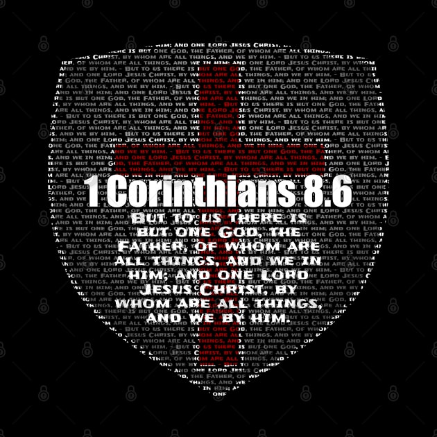 1 Corinthians 8.6 - Bible Verse Word Shield by  EnergyProjections