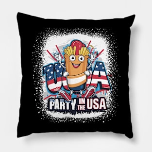 Party In The USA , 4th Of July Themed Soda And Hotdog Pillow