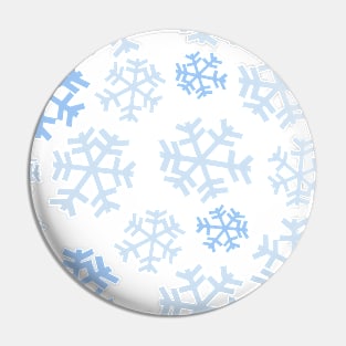 Blue snowflakes in winter - simple design Pin