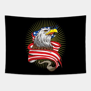 American Patriotic American Eagle Flag July 4 Tapestry