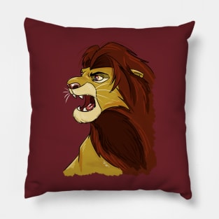 African Cartoon Lion Pillow