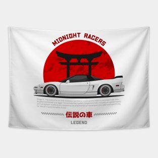 Midnight Racer White NSX JDM Tapestry