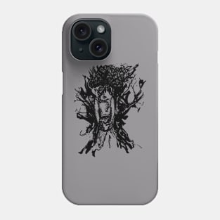 Illustration of a Woman Holding the Earth Wearing a Mask: Symbolizing Earth Conservation and Protection Phone Case