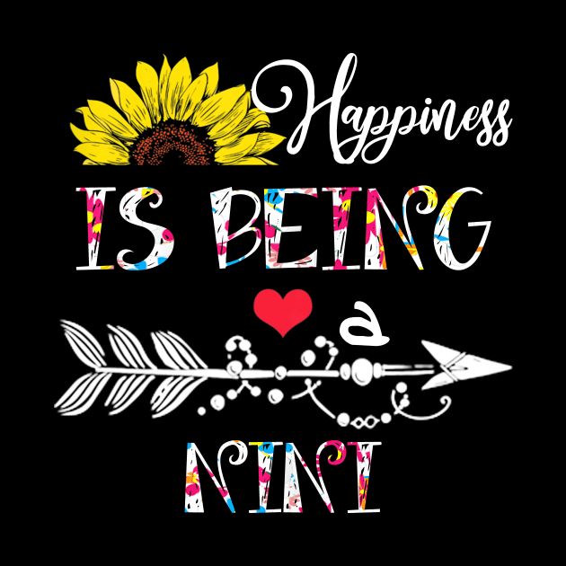 Happiness is being a nini mothers day gift by DoorTees