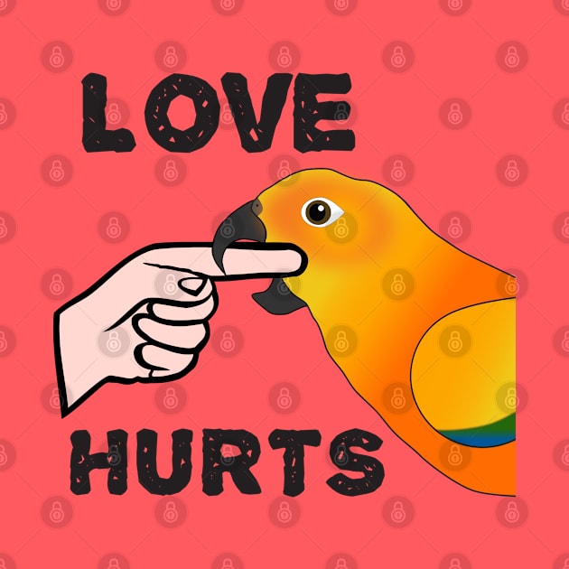 Love Hurts Sun Conure Parrot Biting by Einstein Parrot