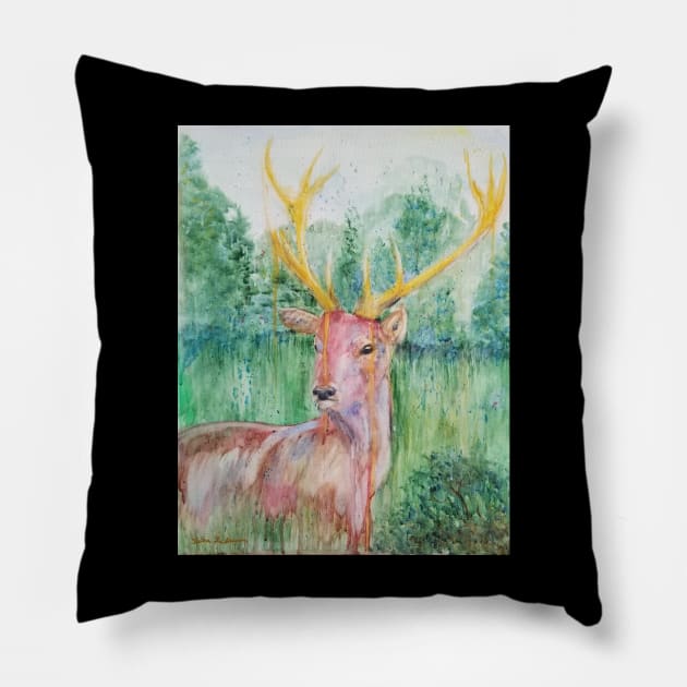 Deer Pillow by teenamarie23art