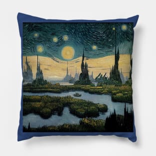 Starry Night in Kashyyyk Pillow