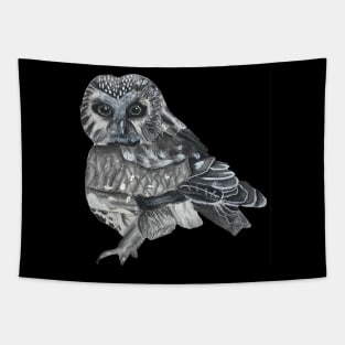 Black and white owl Tapestry