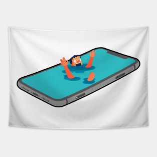 drowning in gadgets Tapestry