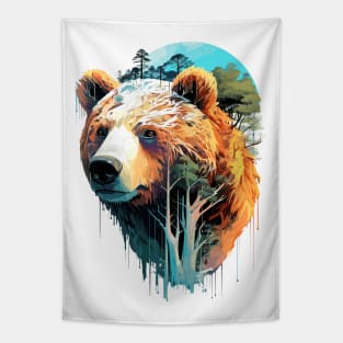 Grizzly Bear Animal World Predator Wild Nature Wilderness Tapestry