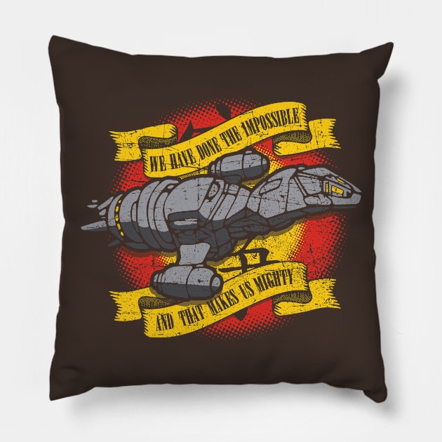 Done The Impossible Pillow by bigdamnbrowncoats