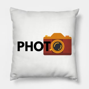 Camera retro photography lovers vintage Pillow