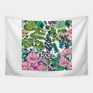 Garden shrubs seamless pattern Tapestry