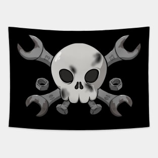 Mechanics crew Jolly Roger pirate flag (no caption) Tapestry