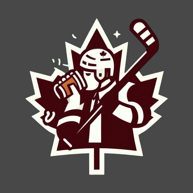 Hockey Coffee Maple Leaf Logo by Coffee Lover Finds