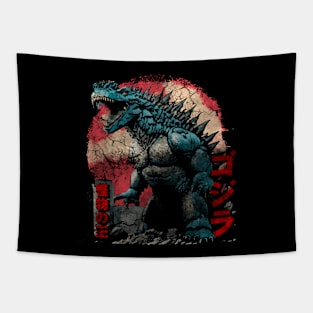 Godzilla Attack the city Tapestry