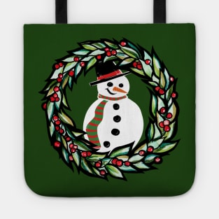 Christmas Snowman Tote