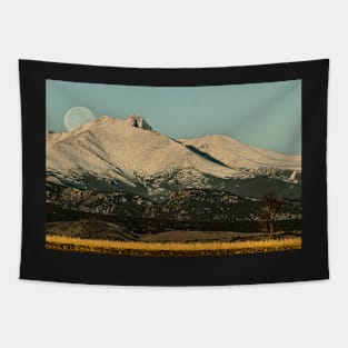 Moonset Over Meeker  and Longs Peak Tapestry