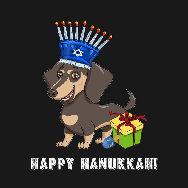 Dachshund Menorah Hat Hanukkah Chanukah by TeeSky