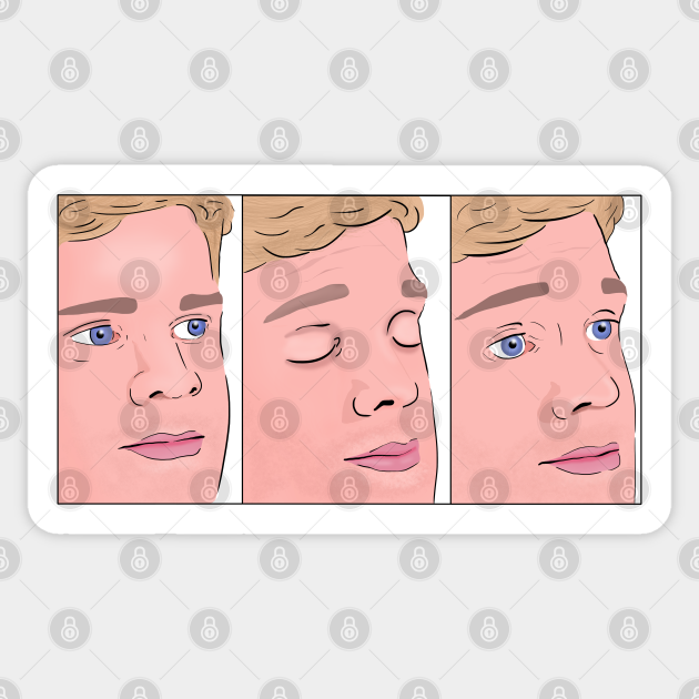 Blinking Meme Man Memes Autocollant Teepublic Fr
