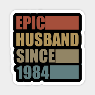 Vintage Epic Husband Since 1984 Magnet