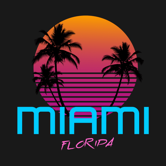 Miami Florida Retro 80's by OCSurfStyle