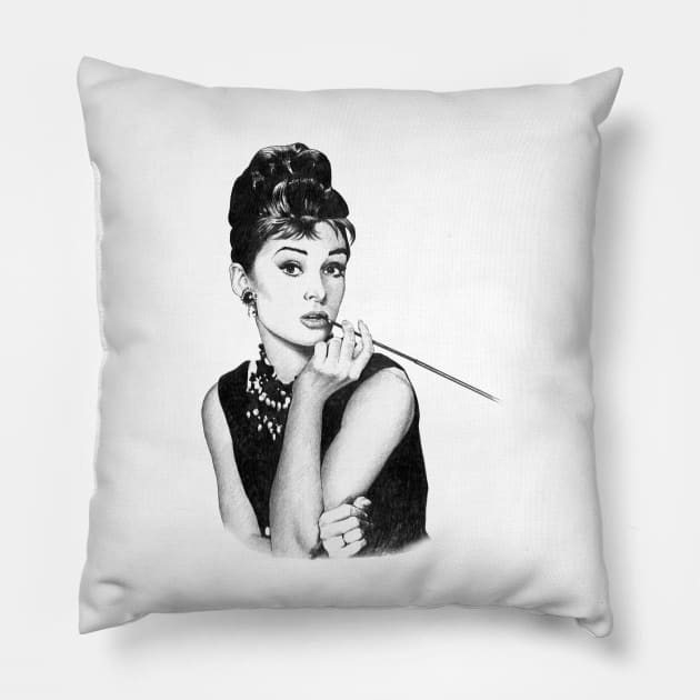 Audrey Hepburn Pillow by calibos