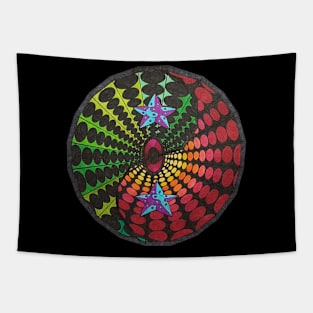 Colourful pattern Ying Yang Tapestry