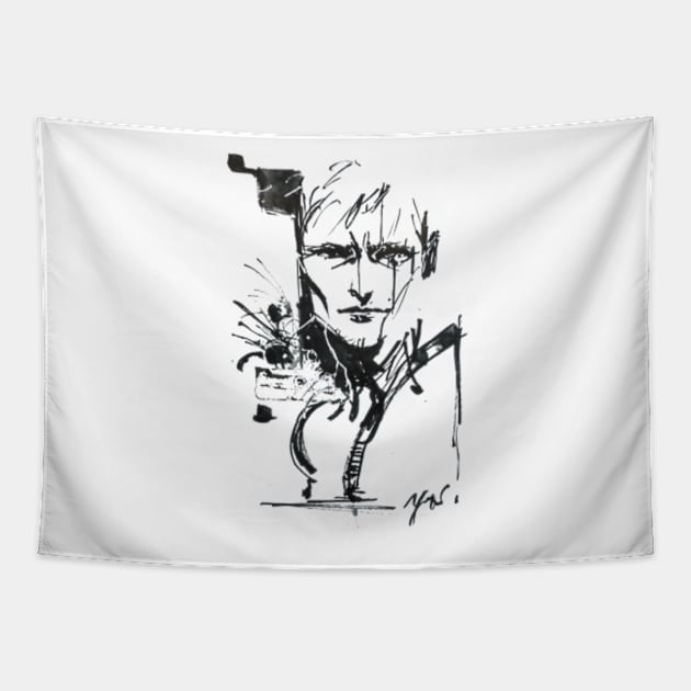 Death Stranding - Mads Mikkelsen By Yoji Shinkawa Tapestry by Gekidami