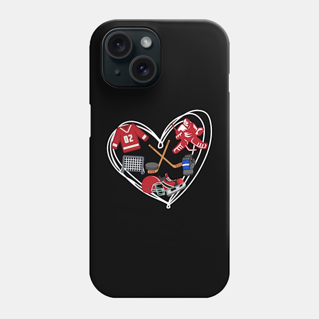 Womens Mens Love Playing Hockey Gift for hockey mom dad best hockey player Phone Case by BoogieCreates