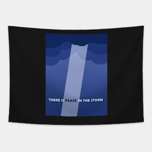PEACE IN THE STORM | Christian bible verse artprint Tapestry