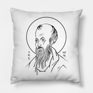 The Face of the Apostle | Paul the Apostle | Solid White Pillow