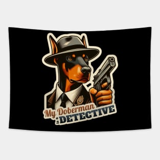 Detective Doberman Tapestry