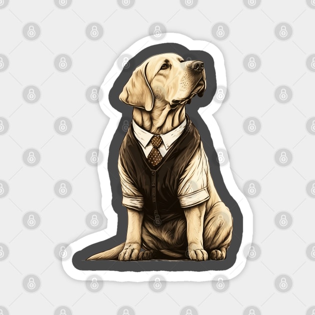 Regal Retriever: A Labrador in Formal Clothing Magnet by Reneromt