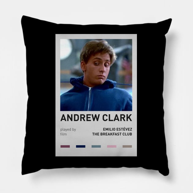 Emilio Esteves as Andrew Clark in The Breakfast Club Pillow by sinluz